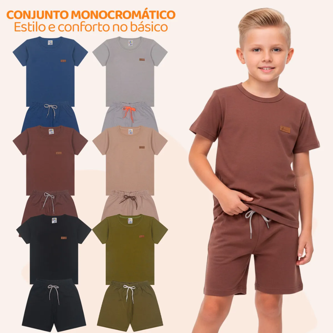 Kit 6 Peças De Roupa Monocromática Infantil (6 meses a 7 anos)