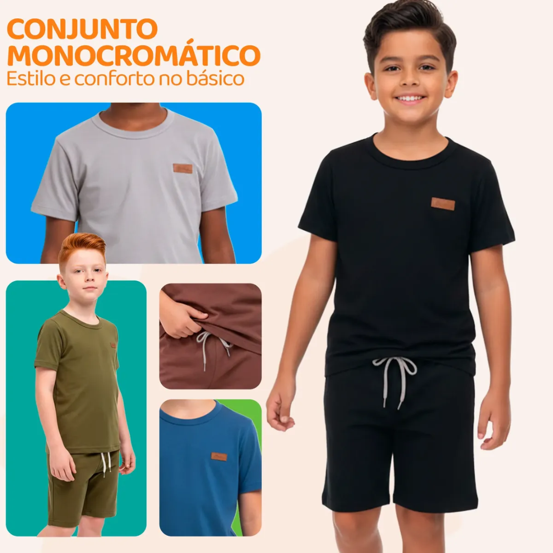 Kit 6 Peças De Roupa Monocromática Infantil (6 meses a 7 anos)