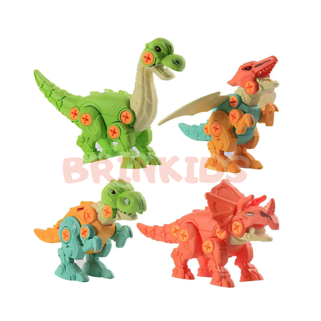 Dinossauro de Montar Infantil – Brinquedo Educativo com Parafusos + Ferramentas Grátis
